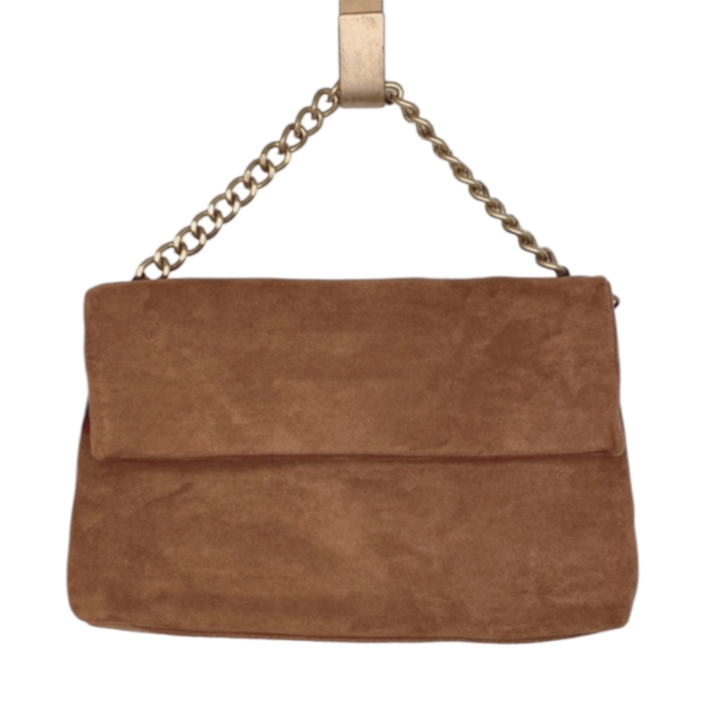 NWT | Express Suede Handbag | Clutch with Golden | Bronze Accents - Picture 6 of 12